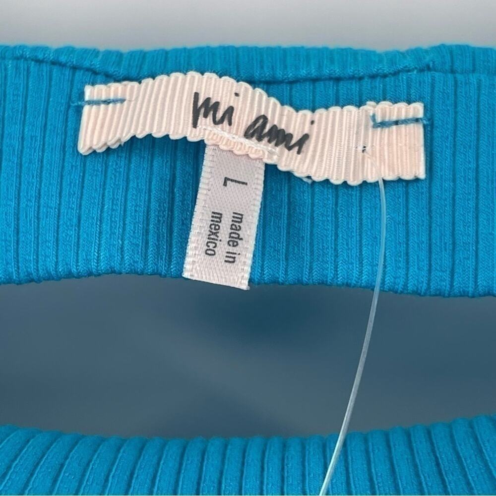 NWT Francesca's mi ami blue Crop Top large - Picture 5 of 6